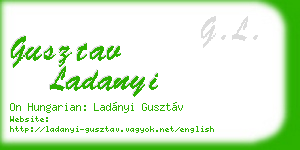 gusztav ladanyi business card